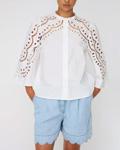 Embroidery Anglaise Shirt - White