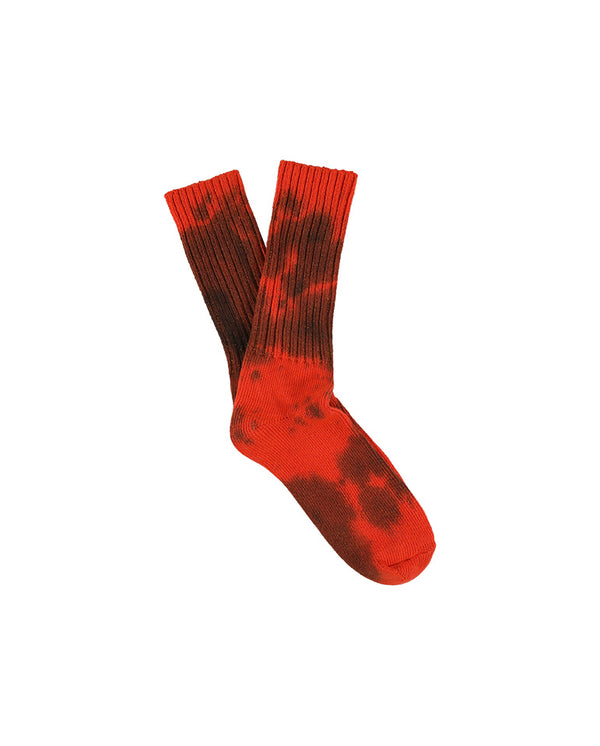Tie Dye Socks - Orange / Black