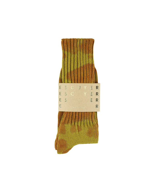 Tie Dye Socks - Rust / Mustard