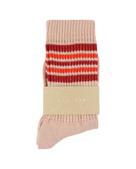 5 Stripes Socks - Pink / Red / Orange