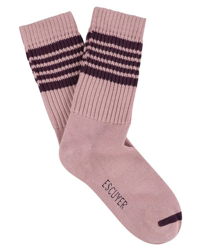 5 Stripes Socks - Pink/Wine