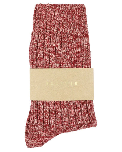 Melange Blend Socks - Red/Pink