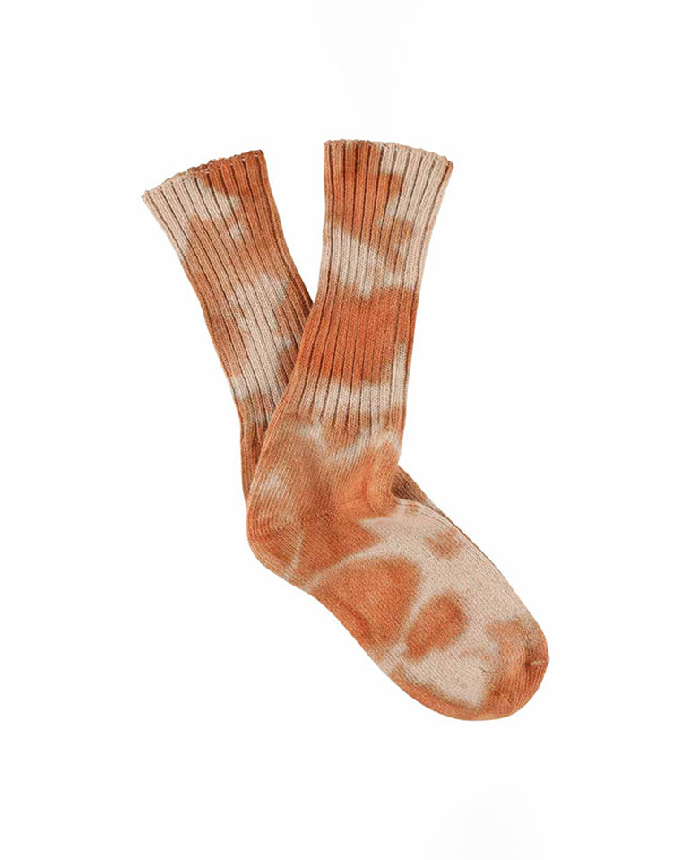 Tie Dye Socks - Rust / Pink