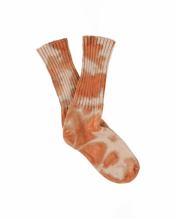 Tie Dye Socks - Rust / Pink