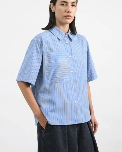 Eva Shirt Office Stripe - Blue Multi