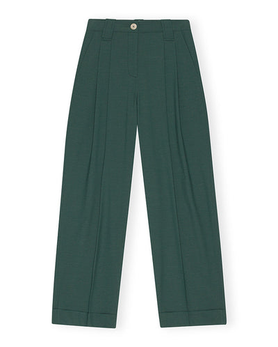 Drapey Melange Loose Trouser Trekking green