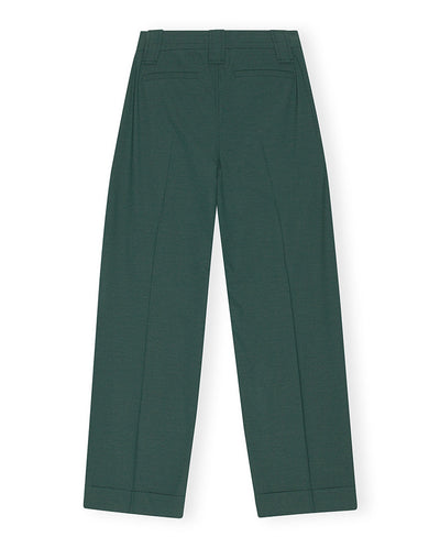 Drapey Melange Loose Trouser Trekking green