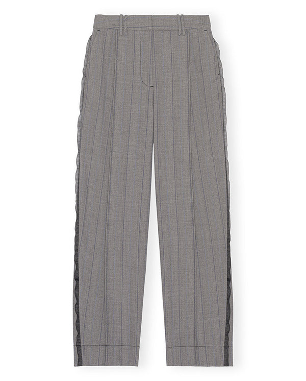 Herringbone suiting Trouser Frost gray