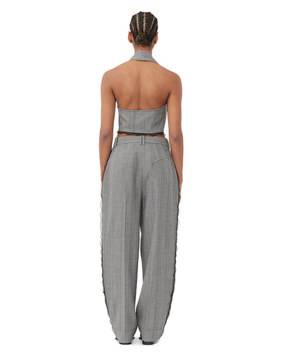 Herringbone Suiting Vest Frost gray