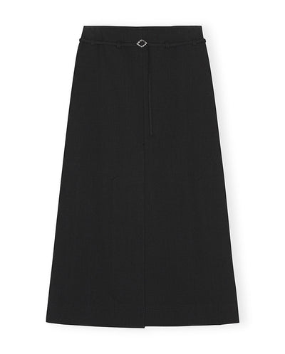 Suiting Maxi Slit Skirt BLACK