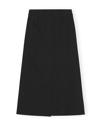 Suiting Maxi Slit Skirt BLACK
