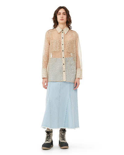 Organza Shirt Oyster Gray