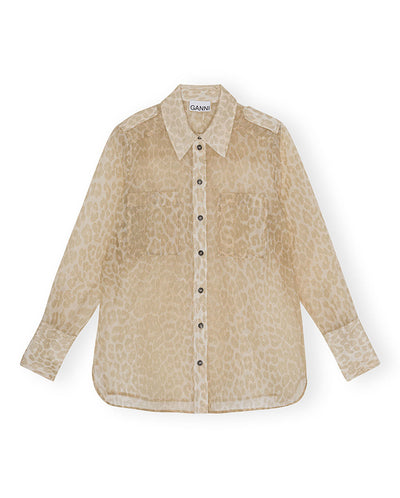 Organza Shirt Oyster Gray
