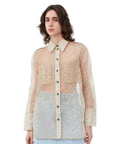 Organza Shirt Oyster Gray