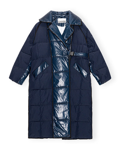 Mix Puffer Oversized Coat Sky Captain