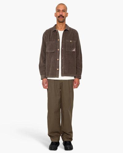 ANNIVERSARY PATCH OVERSHIRT - RICH BROWN CHUNKY CORD