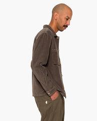 ANNIVERSARY PATCH OVERSHIRT - RICH BROWN CHUNKY CORD