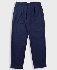 ASSEMBLY SUIT TROUSER - NAVY MELANGE WOOL