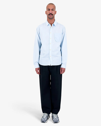 Contrast Pocket Shirt - Soft Blue