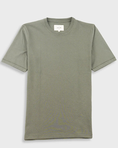 CONTRAST SLEEVE T-SHIRT - OLIVE