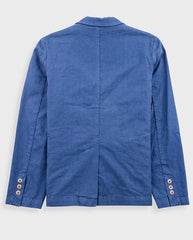 COTTON LINEN BLAZER - WOAD