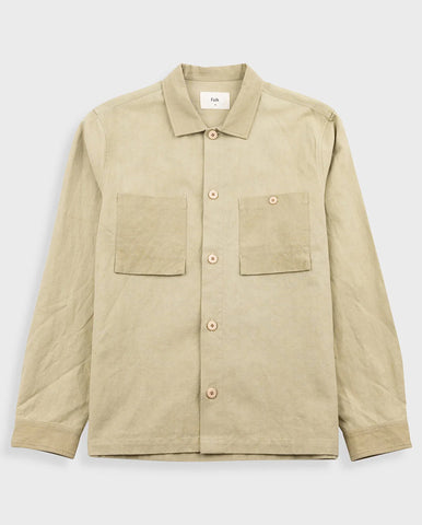 COTTON LINEN BLAZER - WOAD