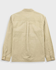PATCH OVERSHIRT - LIGHT KHAKI SLUB LINEN