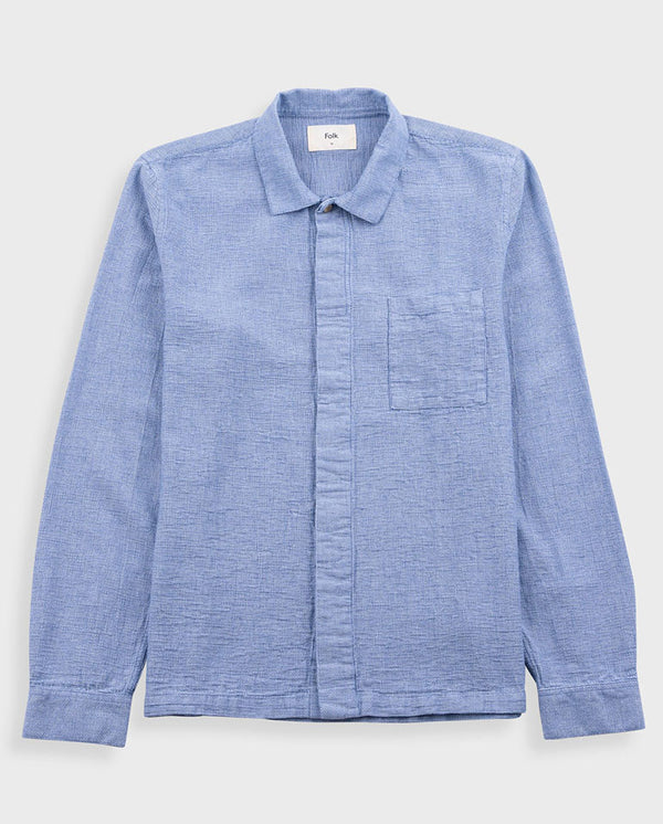 PATCH SHIRT - LIGHT INDIGO BASKETWEAVE