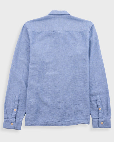 PATCH SHIRT - LIGHT INDIGO BASKETWEAVE