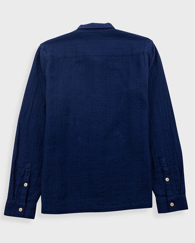 PATCH SHIRT - NAVY OPENWEAVE