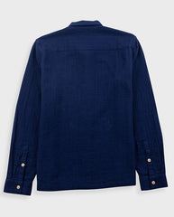 PATCH SHIRT - NAVY OPENWEAVE