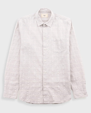 PATCH SHIRT - NAVY OPENWEAVE