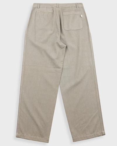 WIDE FIT TROUSER  - SILVER SAGE HERRINGBONE