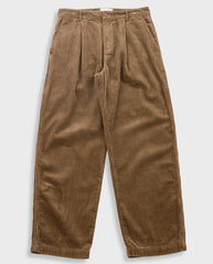 WIDE FIT TROUSER SOFT - BROWN CHUNKY CORD