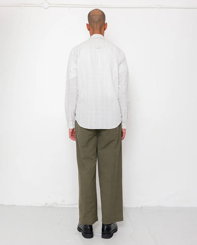 RELAXED FIT SHIRT - SILVER TEXTURED CHECK