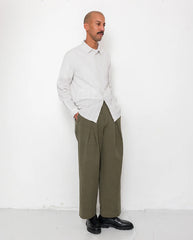 RELAXED FIT SHIRT - SILVER TEXTURED CHECK