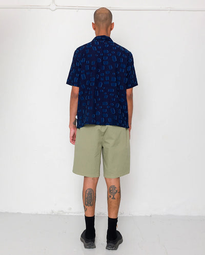 GABE SHIRT - INDIGO IRREGULAR DOT