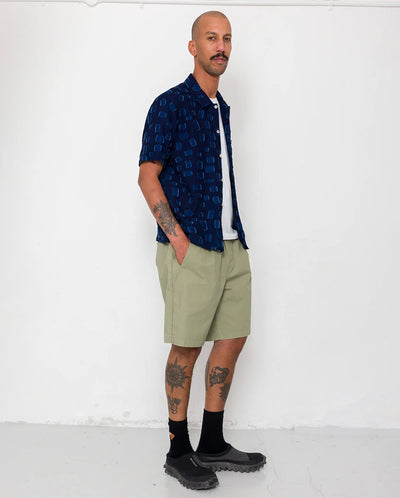 GABE SHIRT - INDIGO IRREGULAR DOT