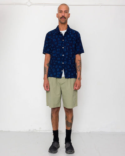 GABE SHIRT - INDIGO IRREGULAR DOT