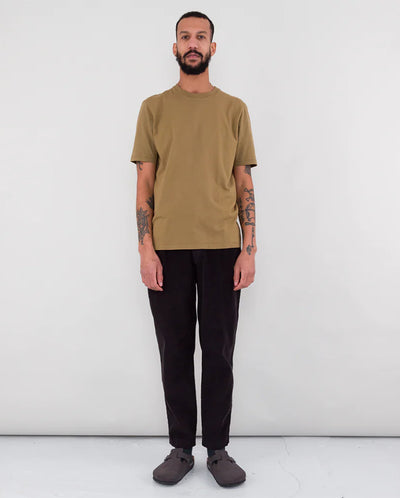 Contrast Sleeve Tee Tobacco