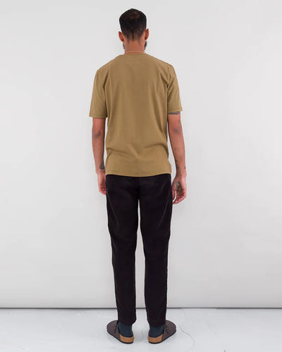Contrast Sleeve Tee Tobacco