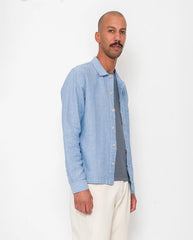 PATCH SHIRT - LIGHT INDIGO BASKETWEAVE