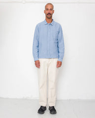 PATCH SHIRT - LIGHT INDIGO BASKETWEAVE