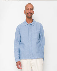 PATCH SHIRT - LIGHT INDIGO BASKETWEAVE
