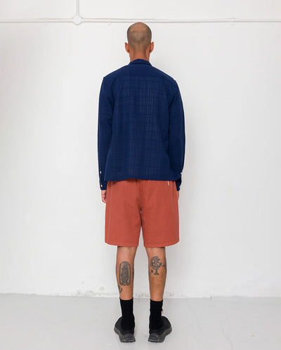 PATCH SHIRT - NAVY OPENWEAVE