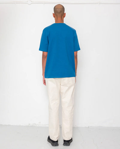 SLUB EMBROIDERED T-SHIRT - SOFT BLUE