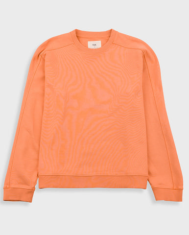 Textured Stripe Tee Ecru / Orange