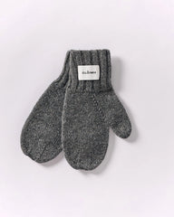 Wool Oversize Mittens - Dark Grey