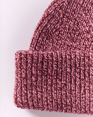Soft Wool Chunky Beanie - Burgundy/Pink Marl