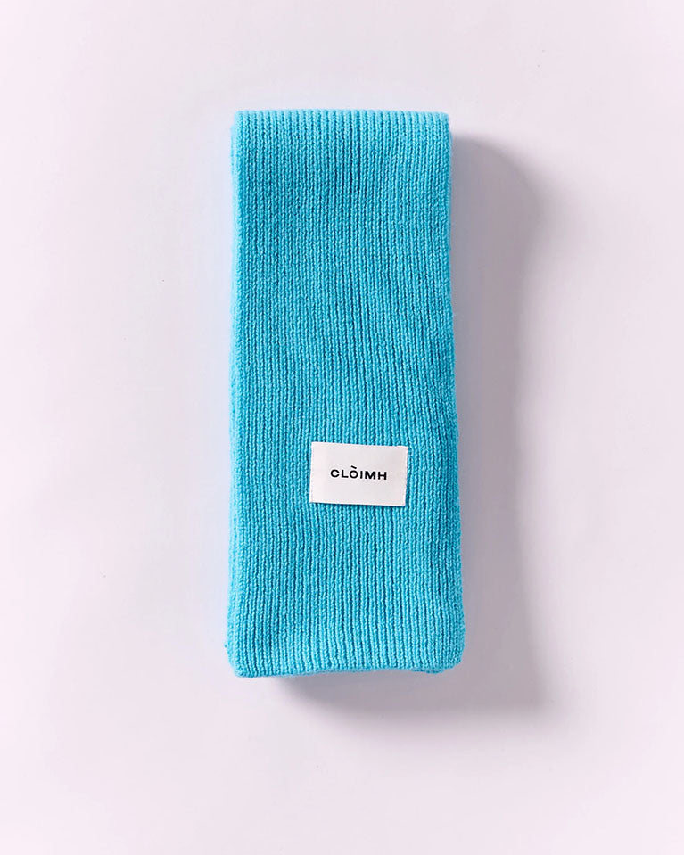 Mini Soft Wool Scarf - Bright Blue